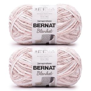 Bernat Super Bulky Chenille Yarn - 2 Pack Salmon Sand (220 Yards)