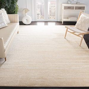 Safavieh Adirondack Collection Area Rug - 10' x 14', Champagne & Cream, Modern Ombre Design, Non-Shedding & Easy Care, P
