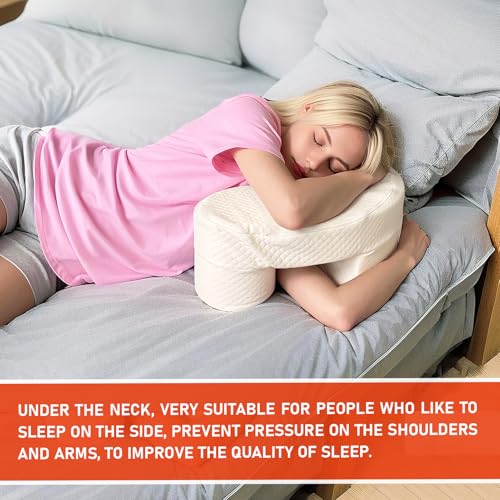 515hdd5fuml.jpg Large Ergonomic U Shape Side Sleep Pillow for Side Sleepers with High Density Foam Reduce Arm and Shoulder Pressure a