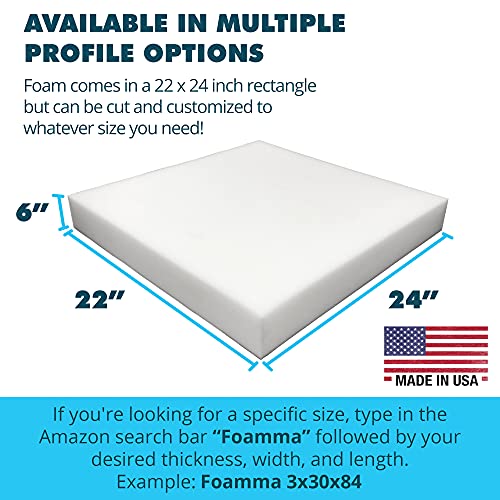 515z7qplil 1.jpg Foampa High Density Upholstery Foam Padding for Chair and Couch Cushion Replacement, Thick Custom Pillow, Craft Upholste