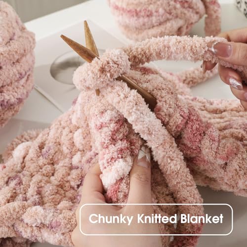 516cmg7o6hl 1.jpg HOMBYS Super Bulky Chenille Yarn for Hand Knitting and Crocheting HOMBYS Big Soft Plush Chunky Yarn for Chunky Blanket M