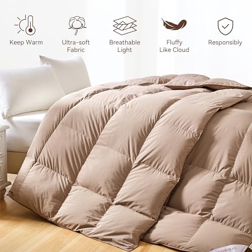516eghy5ygl.jpg Premium SNOWMAN Down Comforter Queen Size for Luxurious All Season Sleep | SNOWMAN 3D Baffle Box Design Queen Size D