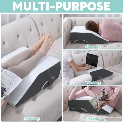 516khoh i8l.jpg HOMBYS Adjustable Knee Wedge Pillow for Leg Pain Relief and Elevation