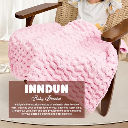516pxnnl7tl.jpg INNDUN Pink Chenille Yarn 6 Super Bulky 72 Yards Knitting Crocheting Crafts