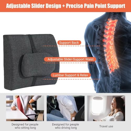 517kvxccol.jpg HOMBYS Recliner Lumbar Support Pillow with Adjustable Slider