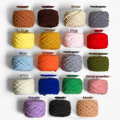 517ux4osxgl.jpg Chunky Chenille Yarn for Crocheting - 100g Baby Yarn Army Green - Velvet Yarns