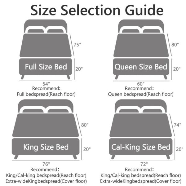 CHIXIN Oversized King/Cal King Bedspread - Lightweight & Beautiful Stitching - Luxury Damask Paisley Pattern - 128x120 I