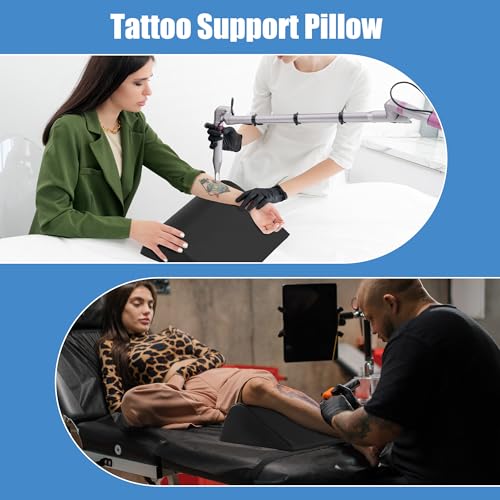 5191frygrl 1.jpg HOMBYS Wedge Bolster Pillow for Legs - Massage Table Triangle Support Pillow, PU Leather Waterproof Foam Tattoo Relie
