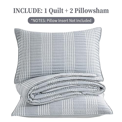 519bmhsual 1.jpg HOMBYS Lightweight Plaid Bedspread Coverlet Set, All Season Bohemian Home Bedding Decor, Grey HOMBYS 132x120 Seersucker