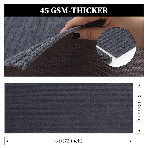 519bbdzjbyl 1.jpg HOMBYS Non-Slip Kitchen Entryway Runner Rug - Dark Grey, Indoor/Outdoor 3x6 ft | HOMBYS Hallway Area Rug - Dark Grey