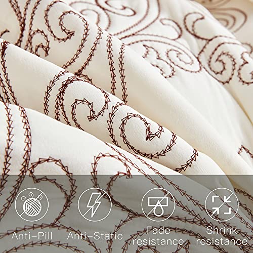 519c3vlvmvs.jpg CHIXIN Oversized King/Cal King Bedspread - Lightweight & Beautiful Stitching - Luxury Damask Paisley Pattern - 128x120 I
