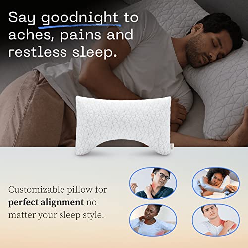 519qr4jjxkl.jpg Coop Home Goods Original Crescent Adjustable Pillow - Queen, Shoulder, Neck & Head Support, Medium Firm for Back & Side