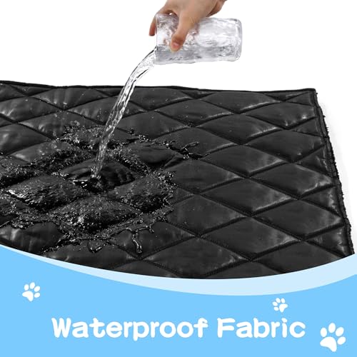 51at2s lcel 3.jpg HOMBYS Pee Proof Indestructible Dog Bed for Crate: Chew Proof Durable Large Pad for Aggressive Chewers, Fleece Black, 18