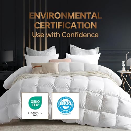51ahhpf xil 1.jpg C&W White Goose Down Comforter King Size for Stress Relief and Comfort | C&W White Goose Down Comforter King Size fo