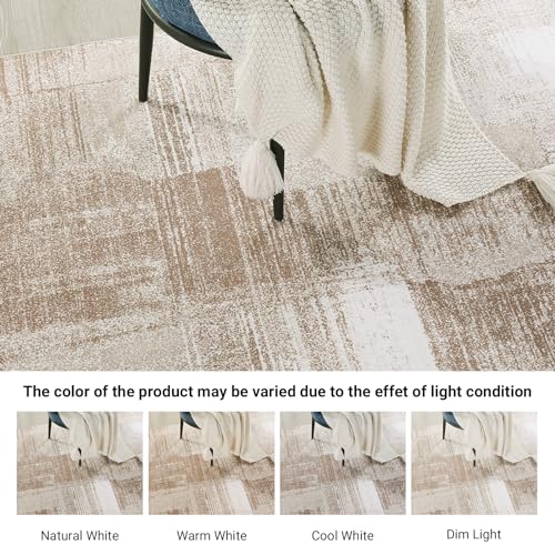 51b43mm4wol 2.jpg HOMBYS 10x14 ft Modern Patchwork Area Rug for Living Room & Bedroom, Large Boho Floor Carpet with Non-Slip Backing |