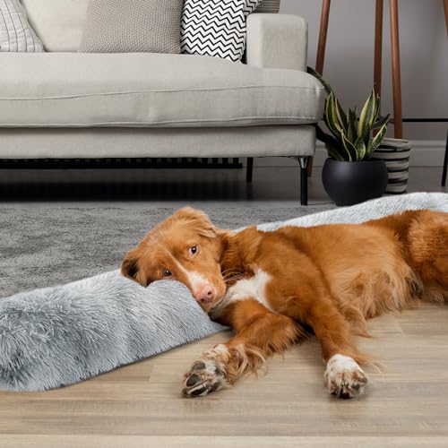 51b5wn5r3zl.jpg HOMBYSExtraLarge DogPillow with Moldable Function for Anxiety Relief, SoftFauxFur PetCalming Pillow, Large & Medium D