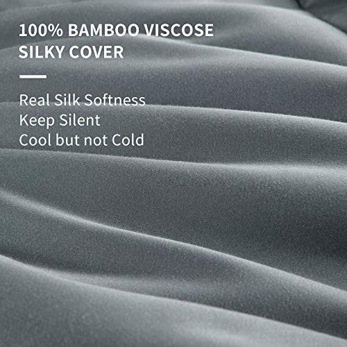 51b82mzzkl 3.jpg HOMBYS Lightweight Cooling Comforter King Size for Hot Sleepers HOMBYS Bamboo Derived Cooling Comforter King Size Grey H