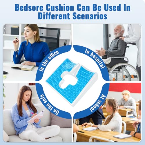 51bvx3bcxsl.jpg Cooling Gel Memory Foam Bed Sore Cushion for Butt | T-Shaped Pressure Relief for Wheelchair, Office & Car | Coccyx Suppo