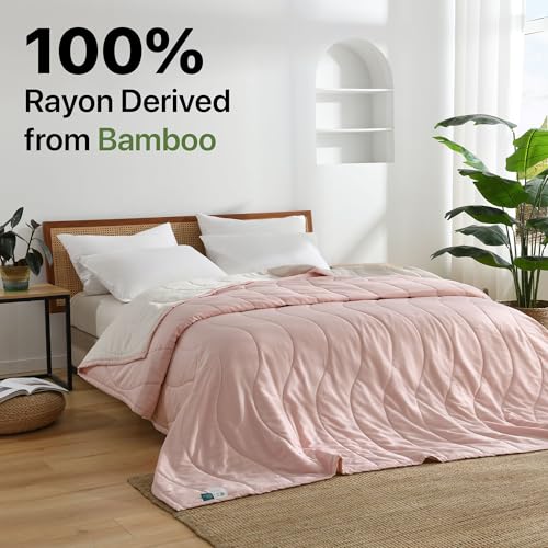 51brtswgcdl.jpg NATUREFIELD Cooling Comforter, Rayon Derived from Bamboo, Lightweight Summer Quilt for Queen/Full Size | NATUREFIELD