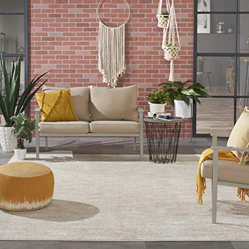 51ccsrnkxdl 1.jpg Nourison Essentials Ivory Beige 9' x 12' Area Rug for Easy Cleaning and Non Shedding in Bed Room, Living Room, and Dinin