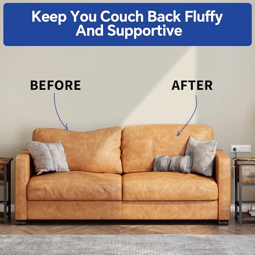 51d5j8n0l4l 2.jpg HOMBYS Shredded Memory Foam Couch Back Cushion Replacement for Sofa & Couch, Luminary Support Pillow, Removable Back Pil