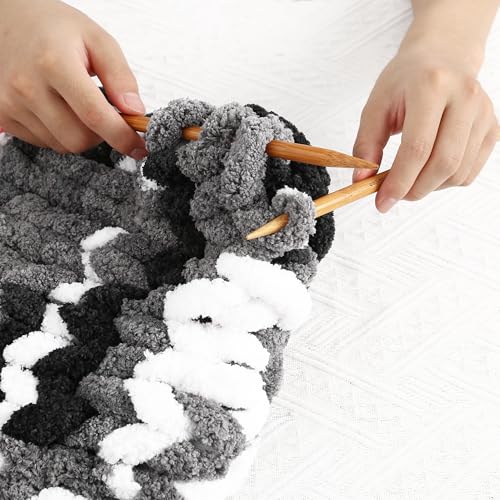 51dqcyqbn0l.jpg Jumbo Panda Chunky Chenille Yarn 8 Pack for Knitting and Crocheting