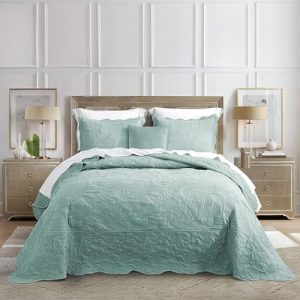 HZ & HY Oversized King Bedspread - Gorgeous & Elegant Style Bedding Coverlets, Reversible, Lightweight, 5 Piece, King/Ca
