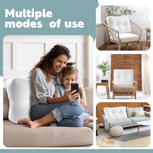51dnpcehiol.jpg HOMBYS Supportive Back Cushion Replacement for Couch and Bed | HOMBYS Shredded Foam Sofa Back Cushions, Lumbar Suppo
