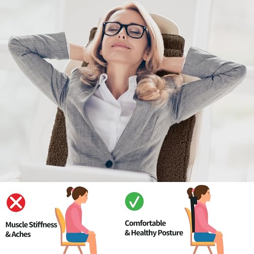 51e unttril.jpg HOMBYS Sherpa Fleece Lumbar Support Pillow for Recliner Back Pain Relief Big High Back Support | HOMBYS Memory Foam