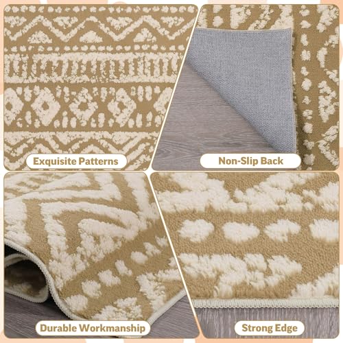 51edxxrppml 1.jpg HOMBYS Moroccan Shag Area Rug - Modern Plush Non-Shedding for Living Room and Bedroom, Thick Soft Transitional Carpet, 5