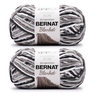 Bernat Super Bulky Acrylic Yarn - Gray Storm, 220 Yards, 2-Pack