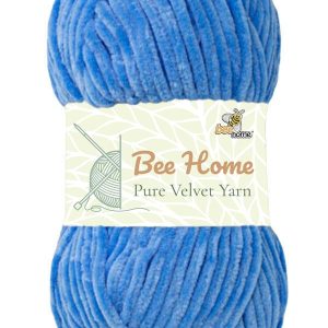 BeeHome Velvet Super Bulky Yarn 1 Skein for Amigurumi Crocheting Knitting 100g (132yds)