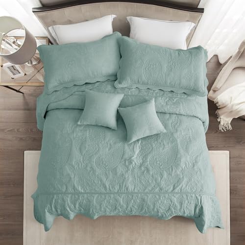 51f9qravd0l.jpg HZ & HY Oversized King Bedspread - Gorgeous & Elegant Style Bedding Coverlets, Reversible, Lightweight, 5 Piece, King/Ca