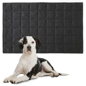 HOMBYS Chew Proof Dog Crate Bed Mat, Indestructible for Aggressive Chewers, Plaid Durable Puppy Crate Mats for Medium Do