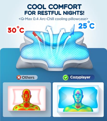 51fxmb6ihvl.jpg Ergonomic Cooling Cervical Pillow for Pain Relief and Neck Support