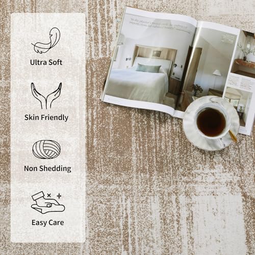 51fgutfvjil 2.jpg HOMBYS 10x14 ft Modern Patchwork Area Rug for Living Room & Bedroom, Large Boho Floor Carpet with Non-Slip Backing |