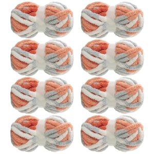 Maboozoo Tie Dye Chunky Yarn for Crocheting & Hand Knitting Maboozoo Tie Dye Chunky Yarn Orange & Grey for Crocheting &
