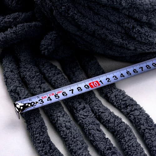 51g3c2wvotl.jpg Black Bulky Chenille Yarn for Hand Knitting Blankets (30 Yards, 8.8 Ounces Each)