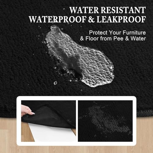 51gyzjaoxxl.jpg Chewproof Dog Blanket for Dogs (Black, 28.3"x37.7") - Leak Proof Soft Furry Pet Blanket Couch Cover Protection for So