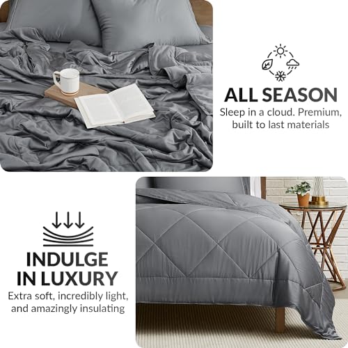 51h32wq g0l.jpg Coldest Comforter Set for All Seasons | Down Alternative Duvet | 100% Viscose Derived from Bamboo - Easy to Wash, Breath