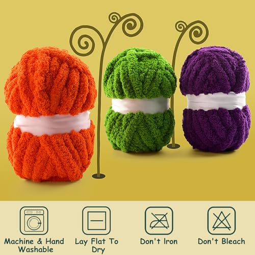 51hacfpliwl 1.jpg Chunky Chenille Yarn for Crocheting - Fluffy Yarn for Crochet - Jumbo Yarn for Hand Knitting (Blue Gray) | Super Bul