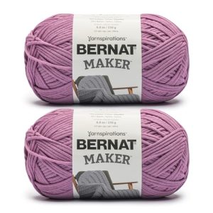 Bernat Maker Hyacinth Bulky Yarn - 250g Cotton Nylon - Perfect for Knitting & Crochet