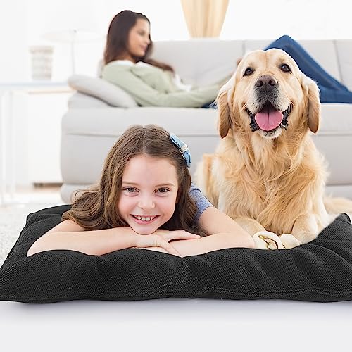 51i2xjzljml.jpg Chew Proof Dog Bed for Medium Dogs, Durable Indoor Outdoor Crate Pad for Teething Puppies, 35"x22" | Stable Kennel P