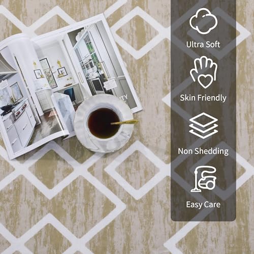 51jodxuf zl.jpg HOMBYS 10 x 14 ft Moroccan Style Area Rug - Modern Geometric Contemporary Home Deco for Living Room and Bedroom | HO