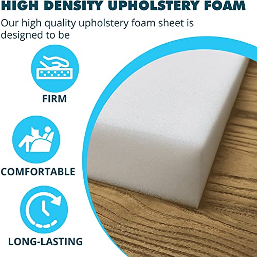 51kc9uchlgl 3.jpg Foamma High Density Upholstery Foam Padding 6" x 22" x 24", Thick Custom Pillow Chair and Couch Cushion Replacement, Cra
