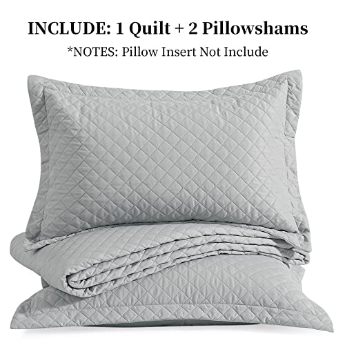 51kgpknc5rl 1.jpg HOMBYS Super King Plus 128x120 Light Grey Reversible Comforter Set Summer Lightweight Coverlet