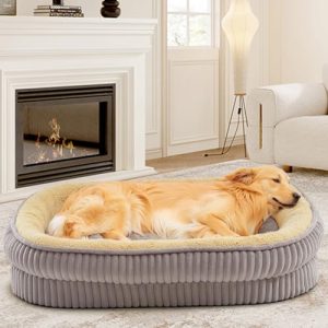 Orthopedic Dog Bed for Large Dogs, High Density Egg Crate Foam Sofa Bed, Removable Washable Cover, Non-Slip Bottom Ort
