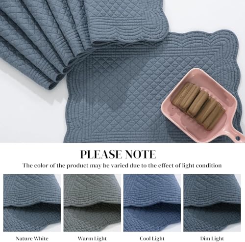 51lesruzz7l.jpg HOMBYS Quilted Placemats Set of 4 for Kitchen Table - OEKO-TEX STANDARD 100 | Hombys Washable Rectangular Placemats 100