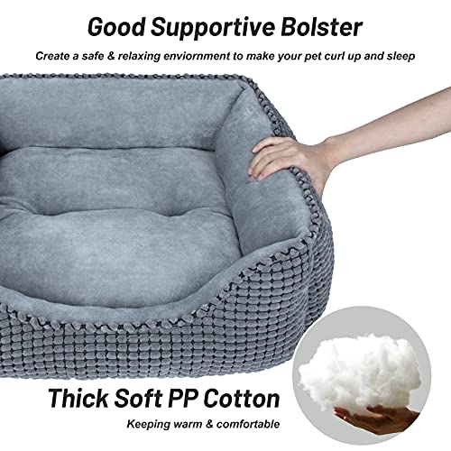51lmrg4qows.jpg MIXJOY Large Dog Bed for Active Dogs - Rectangle, Washable, Orthopedic Support, Soft & Calming, Anti-Slip Bottom, Multip