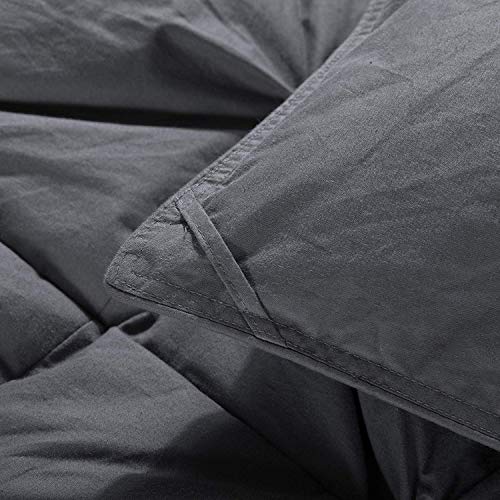 51lmfddf35l 13.jpg HOMBYS Premium Feather and Down Comforter for Queen Size Grey Sleepers | HOMBYS 90x90 Pinch Pleat Duvet Insert with